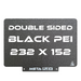 PEI Textured Build Plate, Black, Double Sided, w/ Magnetic Base - 232mm x 152mm.