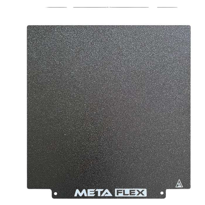 PEI Textured Build Plate, Black, Double Sided, w/ Magnetic Base - 510mm x 510mm.