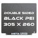 PEI Textured Build Plate, Black, Double Sided, w/ Magnetic Base - 305mm x 260mm.