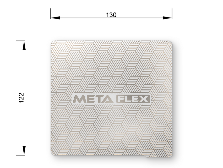 Flexible Steel Plate for Resin Printer w/ Magnetic Base - 130mm x 122mm.